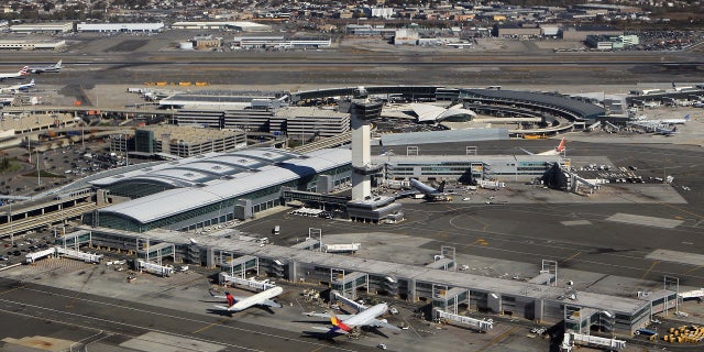 An aerial view of John F. Kennedy International Airport in November 2010. The incident happened Monday near Terminal 7.