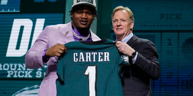 Jalen Carter and Roger Goodell