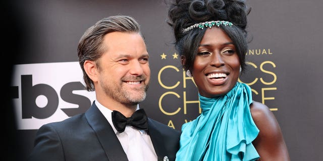 Joshua Jackson, left, and Jodie-Turner Smith got married in 2019.