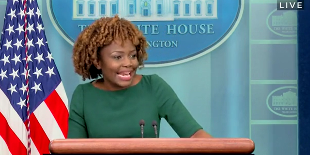 White House press secretary Karine Jean-Pierre defends trans operations on minors at a press briefing.