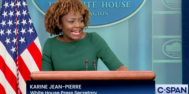 White House press secretary Karine Jean-Pierre defends trans operations on minors at a press briefing.