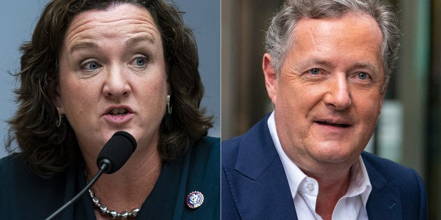 Katie Porter and Piers Morgan