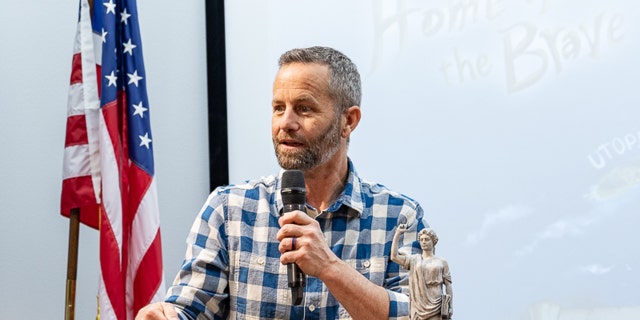 Kirk Cameron with American flag