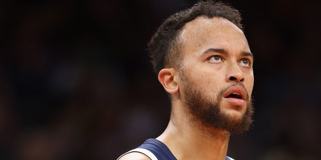 Kyle Anderson #5 of the Minnesota Timberwolves during the second half of the NBA game at Footprint Center on March 29, 2023 in Phoenix, Arizona. The Suns defeated the Timberwolves 107-100.