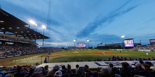 Alex Box Stadium during a game between the LSU Tigers and the Tennessee Volunteers at Alex Box Stadium, in Baton Rouge, Louisiana on March 30, 2023.