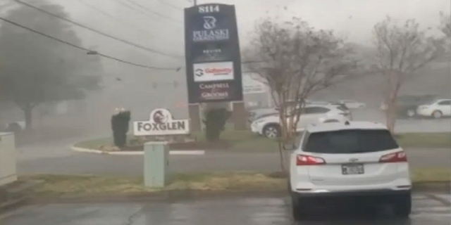 Kimberly Shaw recorded a video on March 31 showing a tornado striking her location in Little Rock, Arkansas.