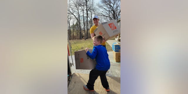 Luke helped collect 12,221 items for Alleluia Baskets for Easter 2023 and loaded it all up into Mesler's box truck.