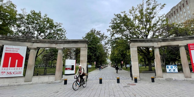 Students at McGill University main campus