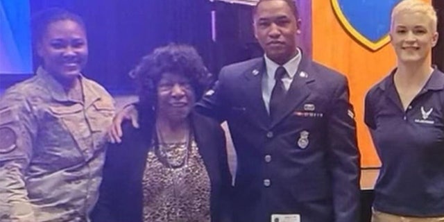 U.S. Air Force Airman 1st Class Dayvon Larry, second to right, was killed over the weekend, allegedly by MMA fighter Ross Johnson.