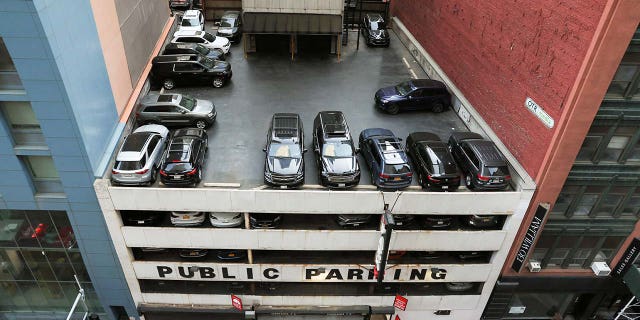 A general view of a collapsed parking garage in the Manhattan borough of New York City, U.S., April 18, 2023.  