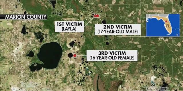 Three teenage shooting victims were found left for dead miles apart in Marion County, Fla., between March 30 and April 1.