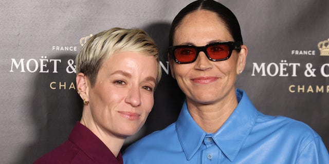 Megan Rapinoe and Sue Bird attend the Moet &amp; Chandon Holiday Celebration at Lincoln Center on Dec. 5, 2022, in New York City.