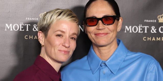 Megan Rapinoe and Sue Bird attend the Moet & Chandon Holiday Celebration at Lincoln Center on Dec. 5, 2022, in New York City.