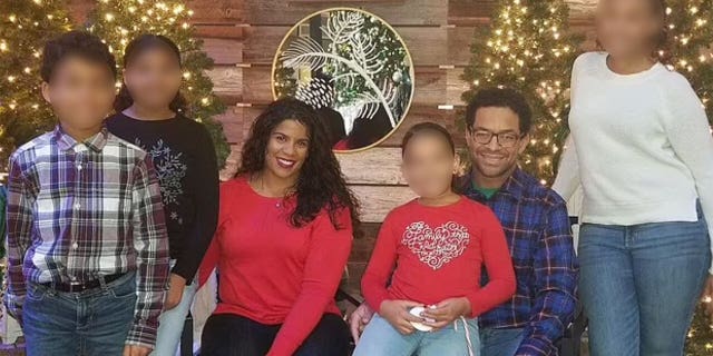 Melina and Miles Armstead with their four children from prior relationships. Miles was fatally shot on May 1, 2020, allegedly by a squatter who had terrorized the family for more than six months.