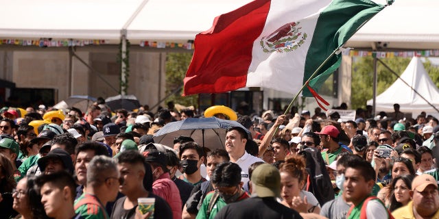 Mexican flag being waved