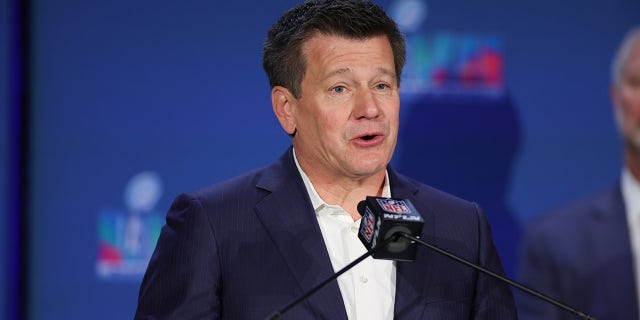 Michael Bidwill on the podium