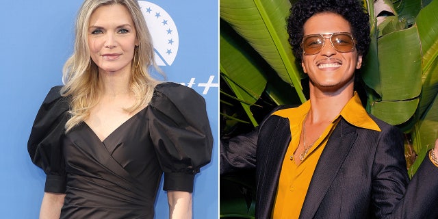 MIchelle Pfeiffer and Bruno Mars split