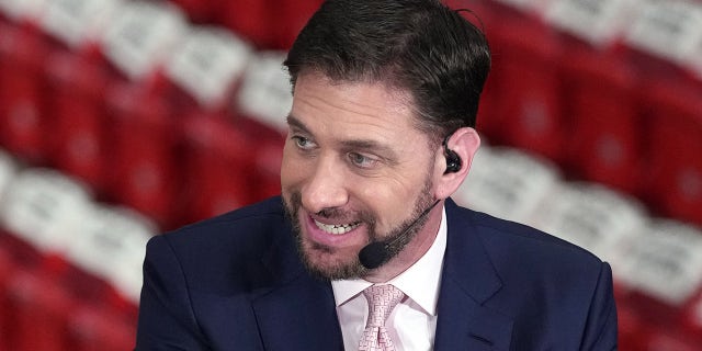 ESPN host Mike Greenberg before Eastern Conference Finals game between the Heat and the Boston Celtics at FTX Arena in Miami, Florida, on May 17, 2022.