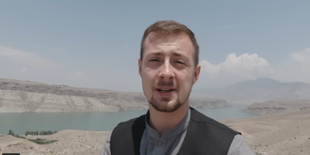 "Danger Tourist" Miles Routledge posted a video on August 18, 2022 after returning to Afghanistan and paying to shoot a weapon in the mountains. 