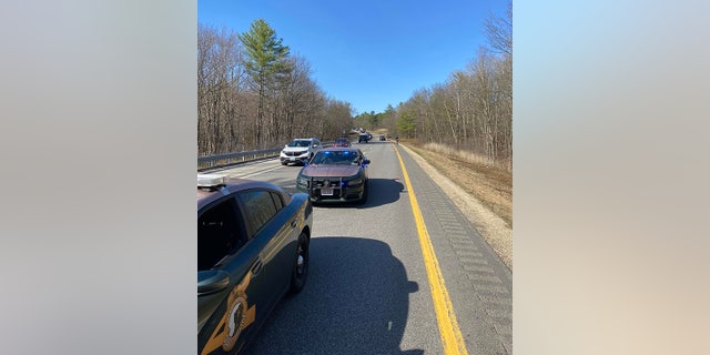 New Hampshire State Police troopers on scene of crash