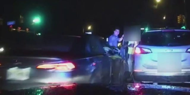 police officer hit by car