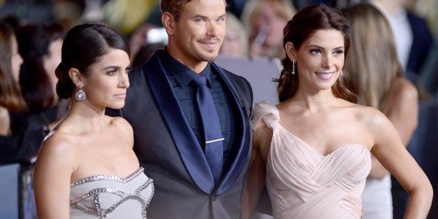 Nikki Reed, left, Kellan Lutz and Ashley Greene, who all starred in "Twilight," often talk to each other about their children, Reed told Fox News Digital.