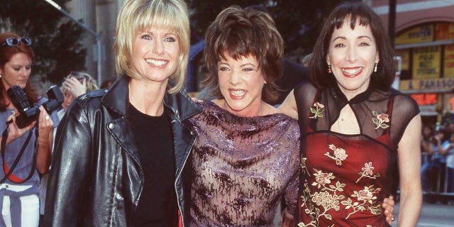 Original Pink Ladies Olivia Newton-John, Stockard Channing and Didi Conn, who played Sandy, Rizzo and Frenchie, respectively.