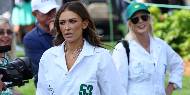 Paulina Gretzky, wife of Dustin Johnson, during the Par 3 Contest April 5, 2023.