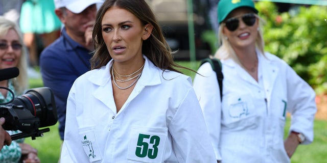 Paulina Gretzky, wife of Dustin Johnson, during the Par 3 Contest April 5, 2023.