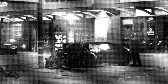 Chambers' crashed Porsche