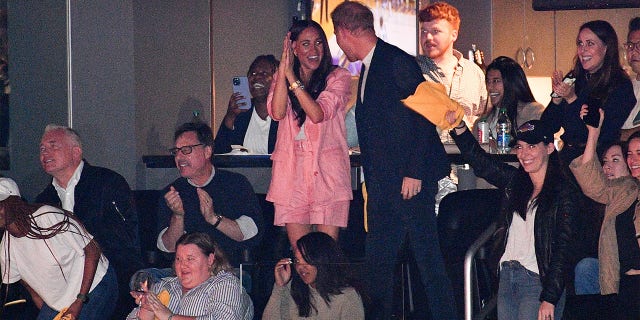 Meghan Markle Prince Harry at NBA game