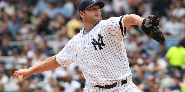 New York's Roger Clemens pitches against the Pittsburgh Pirates at Yankee Stadium in the Bronx on June 9, 2007.