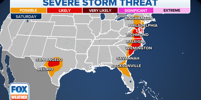 Severe Storm Threat map