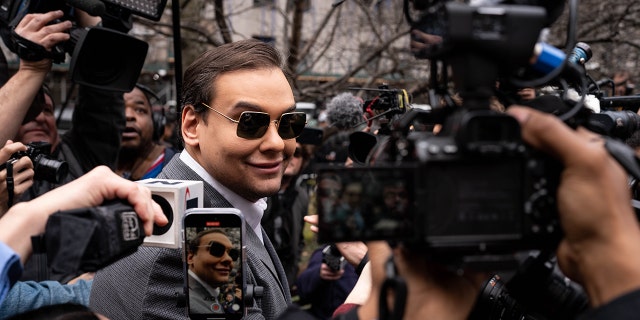 Rep. George Santos outside court in NYC