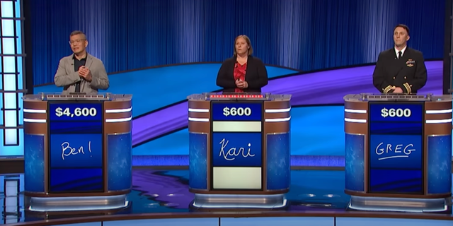 The answer the game show was looking for was "Sake and Jockey," which player Kari, middle, correctly said.