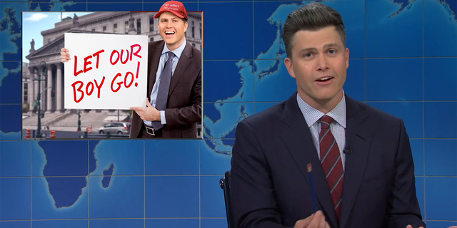 Colin Jost inserted himself into Donald Trump's indictment jokes to get a laugh, but to no avail.