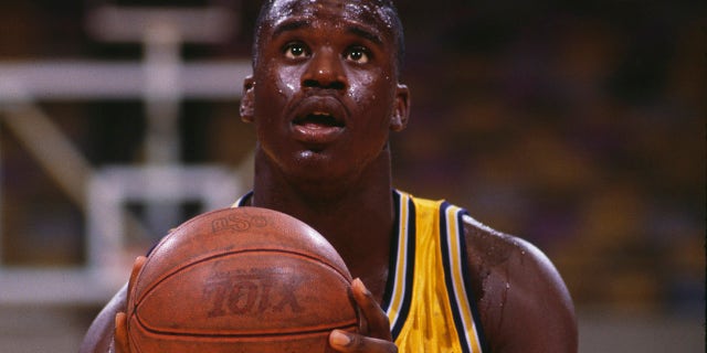 Shaquille O'Neal, center for the Louisiana State University Fighting Tigers.