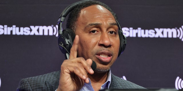 Stephen A. Smith on the microphone
