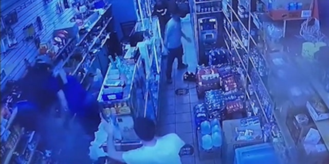 Surveillance video of Brooklyn bodega