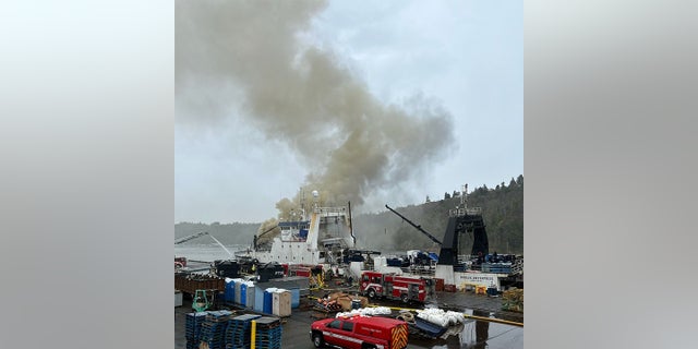 A fire that broke out aboard the Kodiak Enterprise on Sunday prompted a response from multiple agencies.