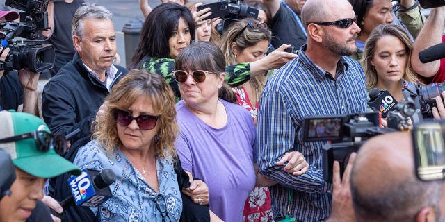 Relatives of Jack Teixeira leave John Joseph Moakley United States Courthouse following his arraignment on April 14, 2023, in Boston.