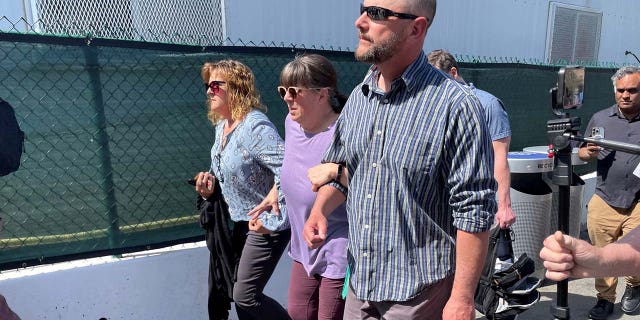 Relatives of Jack Teixeira leave the John Joseph Moakley United States Courthouse