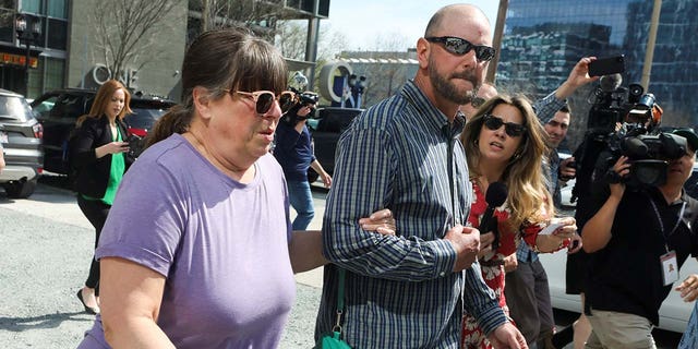 Relatives of Jack Teixeira, a member of the U.S. Air Force National Guard suspected of leaking highly classified U.S. documents, leave the federal courthouse in Boston