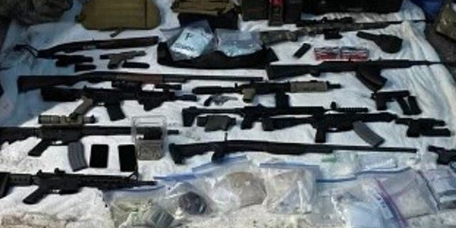 cache of guns seized by Texas DPS, Austin PD