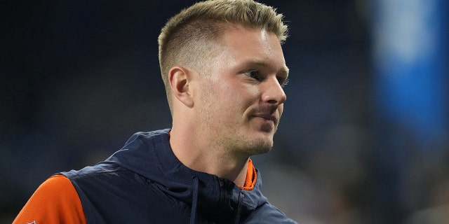 Tim Boyle of the Chicago Bears warms up before the Lions game at Ford Field on Jan. 1, 2023, in Detroit.