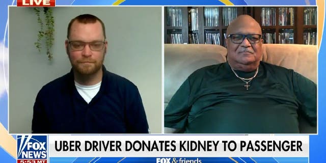 Tim Letts (left) worked as a weekend Uber driver in 2021. One day, he met William Sumiel, Jr. (right), who was in need of a kidney transplant. After hearing his story, Letts decided to put his name in as a potential organ donor.