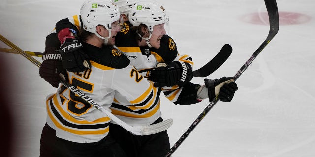 Tyler Bertuzzi celebrates a goal