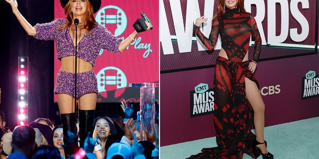 Shania Twain sported two sexy looks at the 2023 CMT Music Awards.