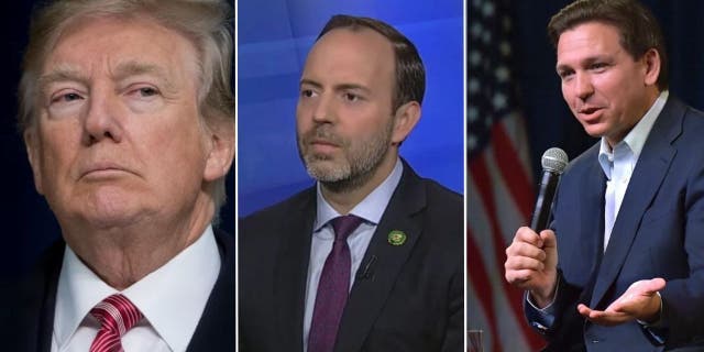 Former President Donald Trump, Republican Texas Rep. Lance Gooden, and Republican Florida Gov. Ron DeSantis.