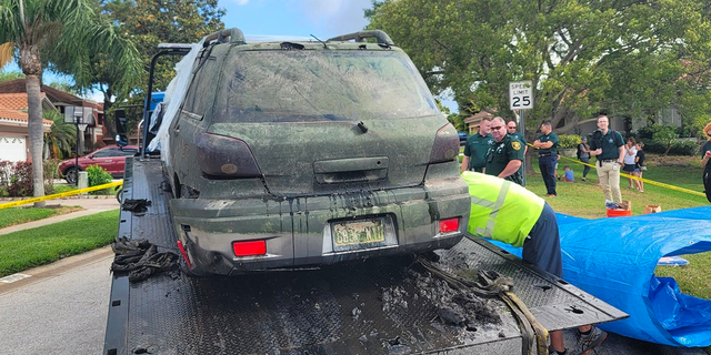 Recon Dive Recovery, a volunteer group, found the car located at the bottom of a retention pond in Palm Harbor off of Old Oak Circle.